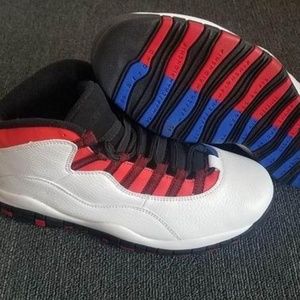 Pair of Jordan's retro 10s red & blue